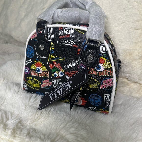 Von Dutch Handbags - Von Dutch Multicolor Graphic Bowling Bag